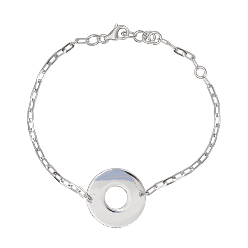 Bracelet Bracelet motif cercle ajouré en or blanc 18 carats 58 Facettes 2958630CN