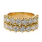 Bague 54 Bague cocktail en or jaune 18 carats et diamants 58 Facettes 2958631CN