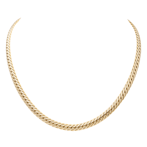 Collier Collier maille anglaise en or jaune 18 carats 58 Facettes 2971731CN