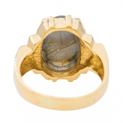 Bague 62.5 Bague en or jaune 18 carats sertie d’une labradorite 58 Facettes 2975747CN