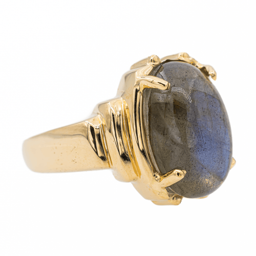 Bague 62.5 Bague en or jaune 18 carats sertie d’une labradorite 58 Facettes 2975747CN