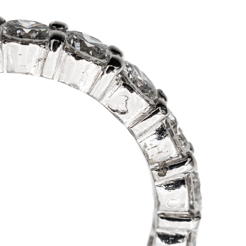 Bague 48.5 Boucheron - Bague alliance tour complet en platine sertie de diamants 58 Facettes 2975758CN