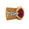 Bague 53 Bague Tank rubis et diamants 58 Facettes DV0256-1