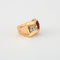 Bague 53 Bague Tank rubis et diamants 58 Facettes DV0256-1