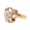 Bague 52 Bague en or jaune 18 carats, diamants et rubis 58 Facettes 2991731CN