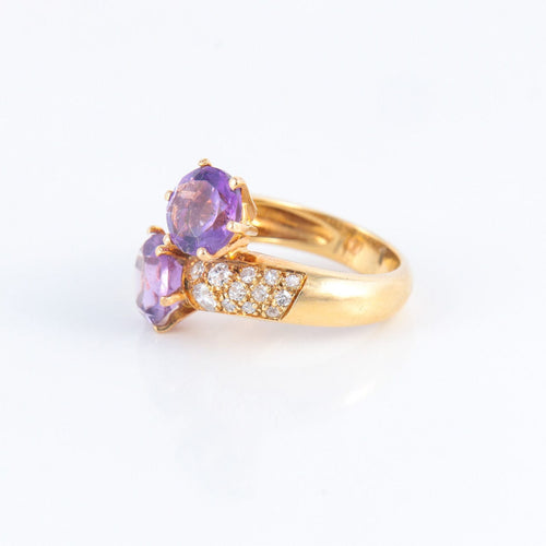 Bague 49.5 Bague Toi & Moi, Améthystes & Diamants 58 Facettes DV0032-19