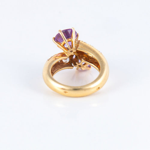 Bague 49.5 Bague Toi & Moi, Améthystes & Diamants 58 Facettes DV0032-19