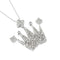 Collier Collier - Pendentif couronne en or blanc 18 kt et diamants 58 Facettes 29948