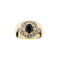 Bague 58 Bague bandeau en or jaune 18 ct avec saphir et diamants 58 Facettes 29997