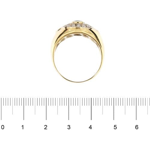 Bague 58 Bague bandeau en or jaune 18 ct avec saphir et diamants 58 Facettes 29997