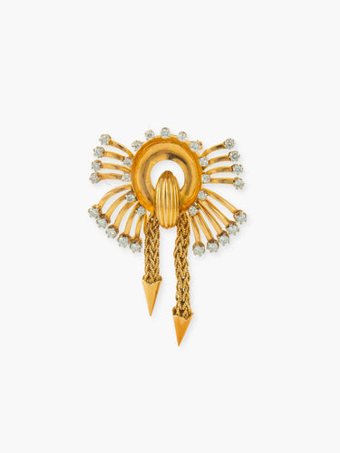 Broche Broche moderne en or jaune 18 carats et diamants 58 Facettes 210019