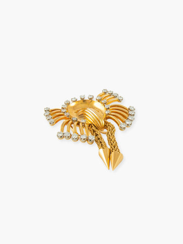 Broche Broche moderne en or jaune 18 carats et diamants 58 Facettes 210019