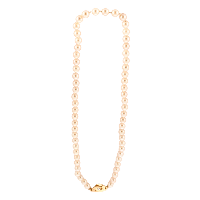 Collier DINH VAN - R10 - Collier perles akoya et or jaune 58 Facettes DV6622-1