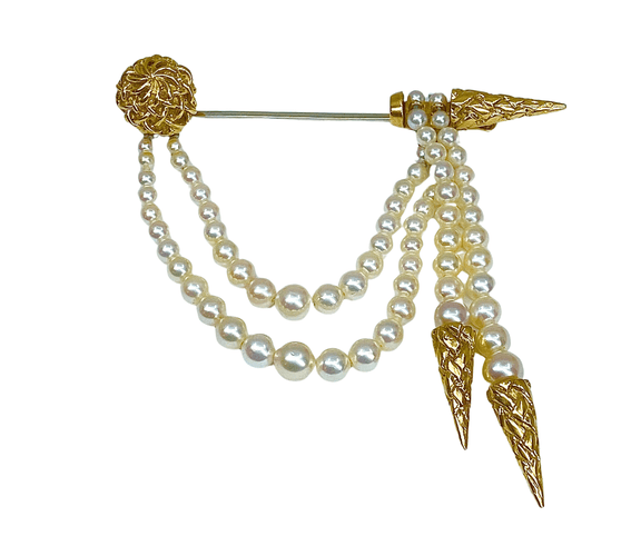 Broche Broche en or jaune et perles 58 Facettes AB310