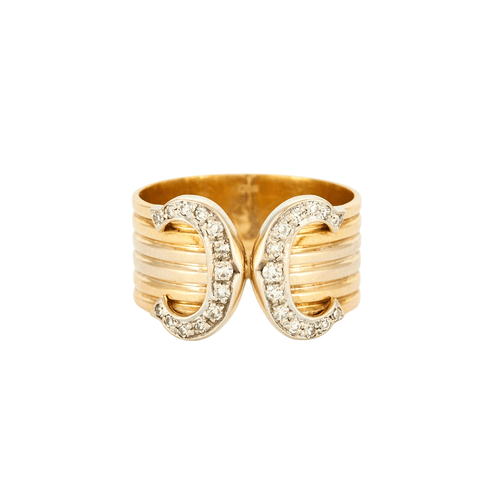 Bague 58 CARTIER – Bague Double C Diamants 58 Facettes