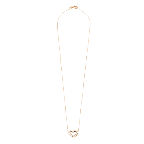 Collier Collier cœur or rose et diamants 58 Facettes