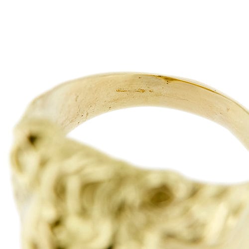 Bague Bague tête de lion en or jaune 18 ct et diamants 58 Facettes 30011