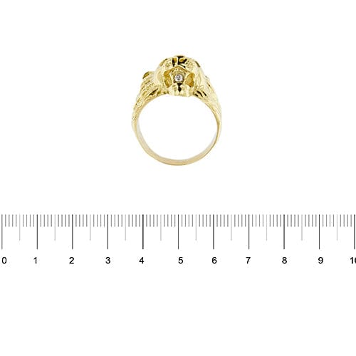 Bague Bague tête de lion en or jaune 18 ct et diamants 58 Facettes 30011