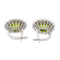 Boucles d'oreilles Boucles d’oreilles en or blanc 18 carats avec péridots et diamants 58 Facettes 3013258CN