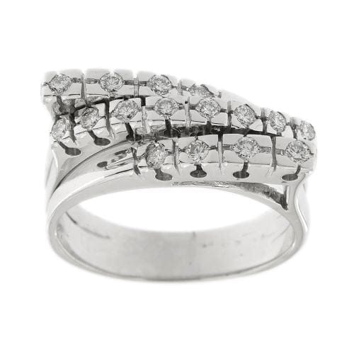 Bague Bague rivière triple en or blanc 18 carats et diamants 0,48 ct 58 Facettes 30234
