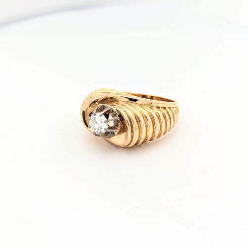 Bague 55 Bague en or jaune 18 carats avec diamant 0,5 ct 58 Facettes 30295