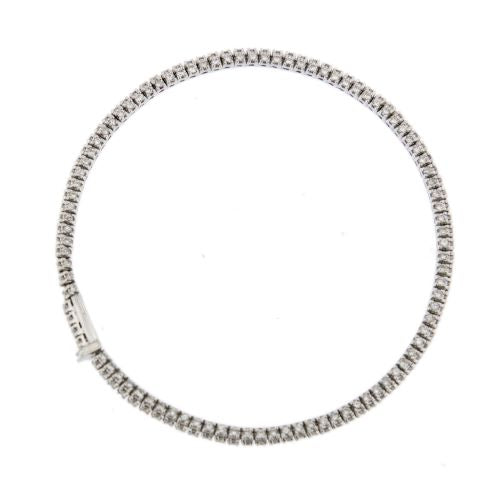 Bracelet Bracelet tennis - Bracelet en or blanc 18 kt et diamants 58 Facettes 30427