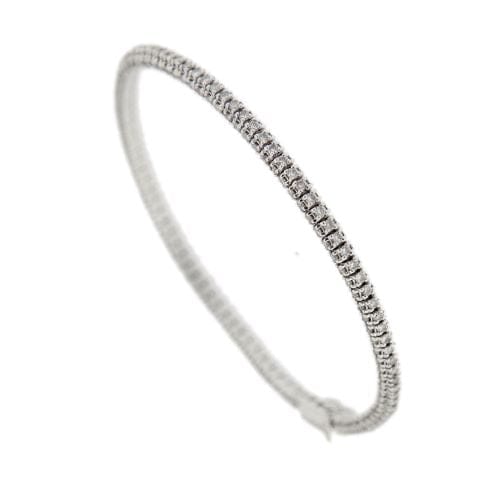 Bracelet Bracelet tennis - Bracelet en or blanc 18 kt et diamants 58 Facettes 30427