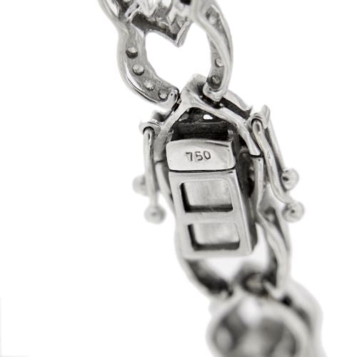 Bracelet Bracelet motif navette en or blanc 18 ct et diamants 58 Facettes 30428