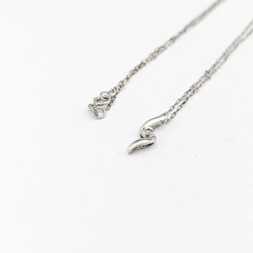 Collier Collier en or blanc 18 carats avec diamant brillant 58 Facettes 30460