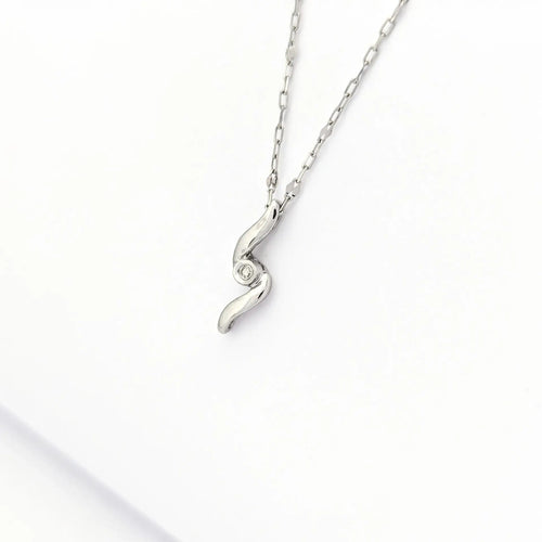 Collier Collier en or blanc 18 carats avec diamant brillant 58 Facettes 30460