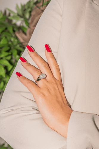 Bague 52 Bague pavée de diamants en or blanc 18 carats 58 Facettes 3046730CN