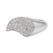 Bague 52 Bague pavée de diamants en or blanc 18 carats 58 Facettes 3046730CN