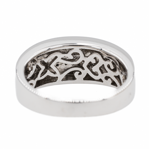 Bague 52 Bague jonc en or blanc 18 carats pavée de diamants 58 Facettes 3046732CN