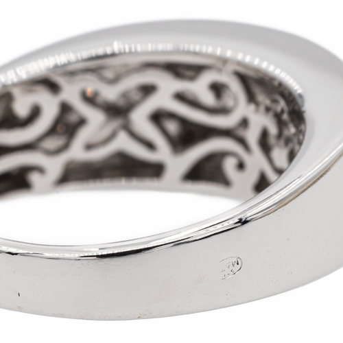 Bague 52 Bague jonc en or blanc 18 carats pavée de diamants 58 Facettes 3046732CN