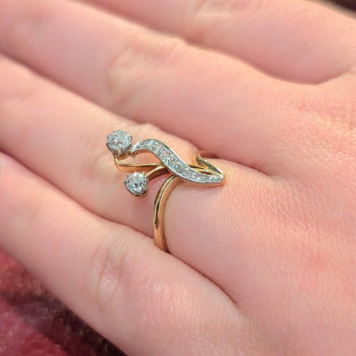 Bague 53 Bague en or jaune 18 carats et diamants 58 Facettes 30479