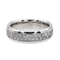 Bague 53 Alliance - Bague demi-alliance en or blanc 18 carats et diamants 58 Facettes 3054196CN