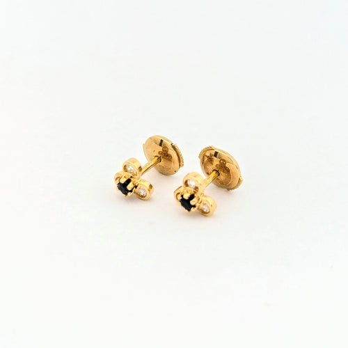 Boucles d'oreilles Boucles d'oreilles en or jaune 18 carats, diamants et saphirs 58 Facettes 30547