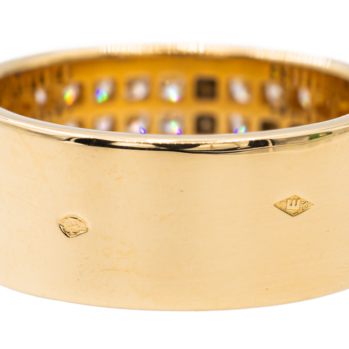 Bague 53 Bague bandeau en or jaune 18 carats et diamants 58 Facettes 3059578CN