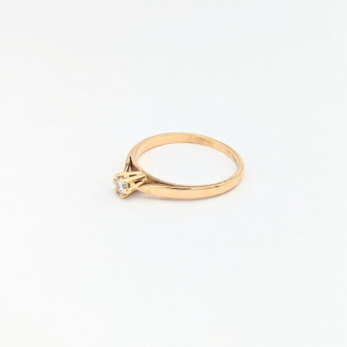 Bague 52 Solitaire - Bague en or jaune 18 carats et diamant 58 Facettes 30598