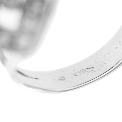 Bague 53 Bague triangulaire en or blanc 18 ct avec diamants taille brillant 58 Facettes 30674