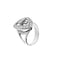 Bague 53 Bague triangulaire en or blanc 18 ct avec diamants taille brillant 58 Facettes 30674