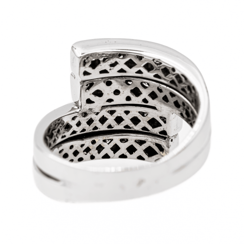 Bague 57 Bague en or blanc 18 carats pavée de diamants 58 Facettes 3073307CN