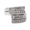 Bague 57 Bague en or blanc 18 carats pavée de diamants 58 Facettes 3073307CN