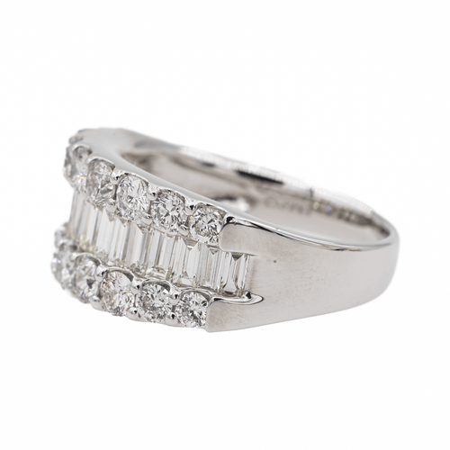 Bague 53 Bague en platine 900 sertie de diamants 58 Facettes 3073955CN