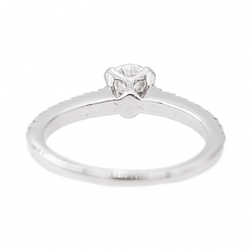 Bague 47.5 Bague solitaire en or blanc 18 carats avec diamant 58 Facettes 3079919CN