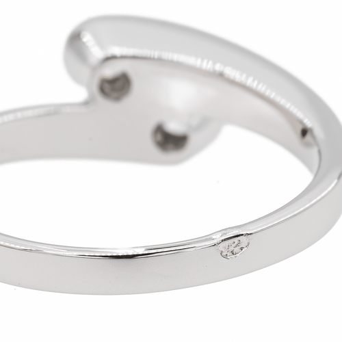 Bague 54 Bague Toi et Moi en or blanc 18 carats et diamants 58 Facettes 3081504CN