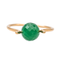 Bague 59 Bague en or rose 18 carats sertie d’une agate verte 58 Facettes 3083780CN