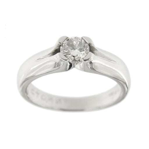 Bague 53 UNOAERRE - Bague solitaire en platine avec diamant 0,49 ct 58 Facettes 30874