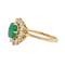 Bague 54 Bague pompadour en or jaune 18 carats, émeraude et diamants 58 Facettes 3090578CN