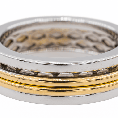 Bague 50.5 Mauboussin - Bague alliance en or blanc et or jaune 18 carats 58 Facettes 3090969CN